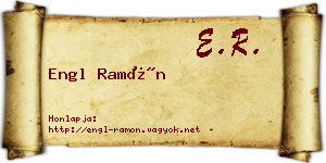 Engl Ramón névjegykártya